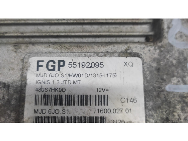 Řídící jednotka 55192095, 480S7HK9D Suzuki Ignis 2003
