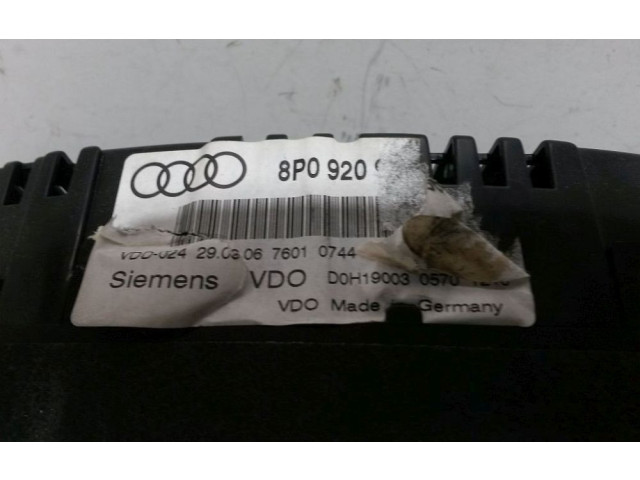 Панель приборов 8P0920900L, 8P0920900L Audi A3 S3 8P