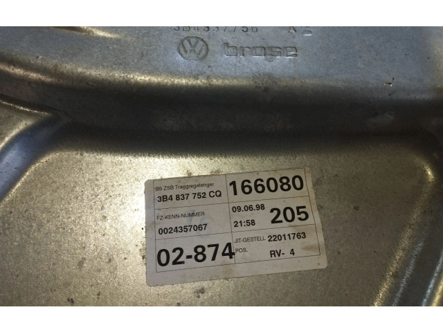 Передний комплект электрического механизма для подъема окна    3B4837752CQ   Volkswagen PASSAT B5.5