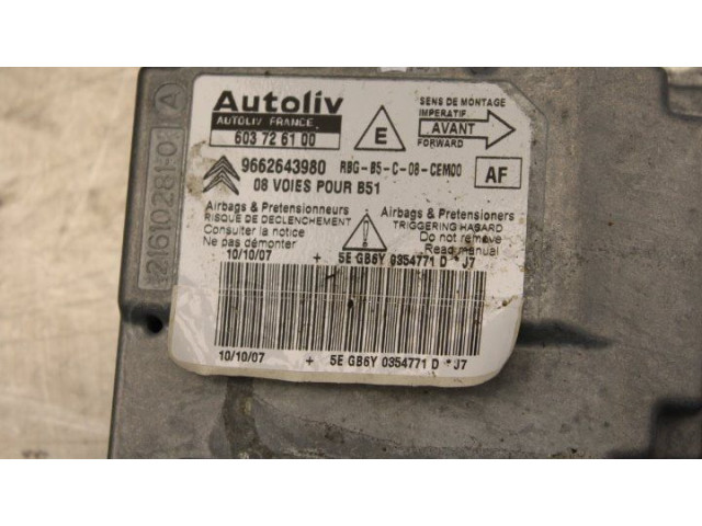 Блок управления 9662643980, 603726100 Citroen C4 I