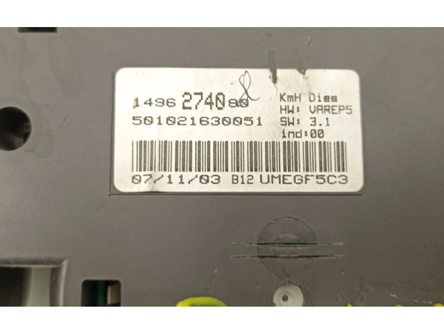 Спидометр (приборный щиток) 1496274080, 501021630051   Fiat Ulysse