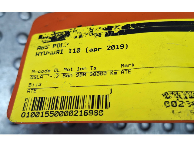 Блок АБС 58900-B9800, 06.2109-8933.3 Hyundai i10 2013 - 2018 года