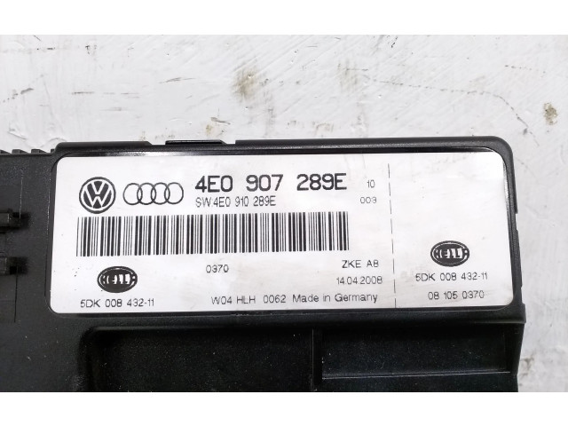 Zámek zadních dveří 4E0907289E Audi A8 S8 D3 4E 2008