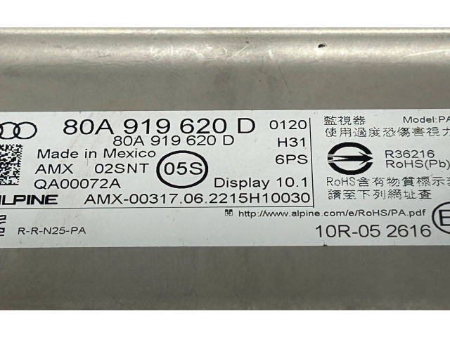 Дисплей 80A919620D, 27335 Audi Q5 SQ5