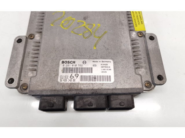 Блок управления двигателя 9642014880, 0281010592   Peugeot 306