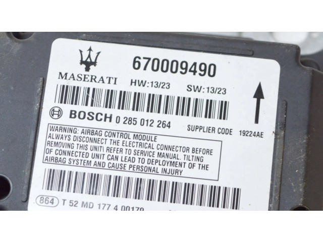 Блок подушек безопасности 0285012264, 670009490 Maserati Quattroporte