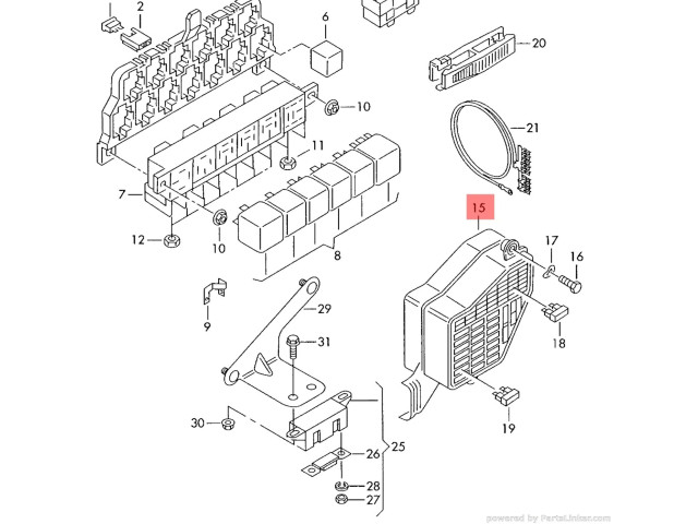 Блок предохранителей 8D1941824   Audi A3 S3 8L    