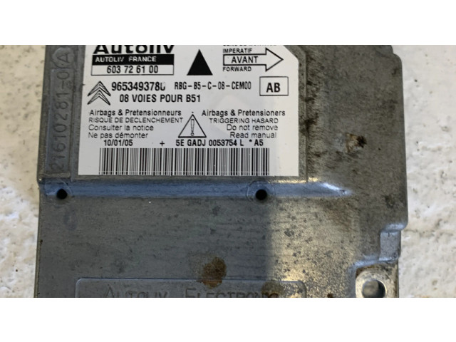 Блок подушек безопасности 9653493780   Citroen C4 I