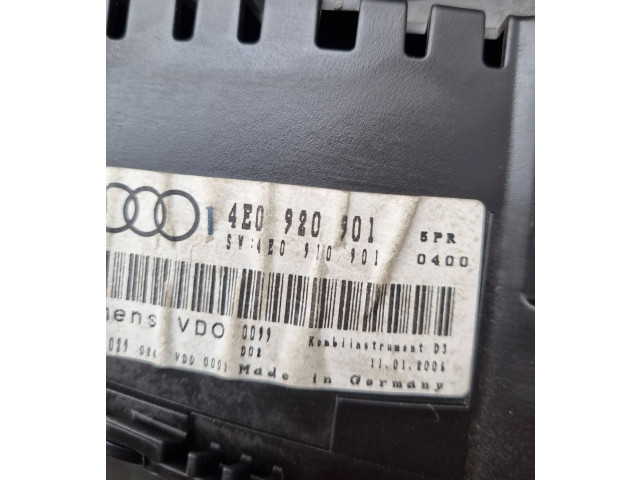 Панель приборов 4E0920980G, 4E0910980B Audi A8 S8 D3 4E
