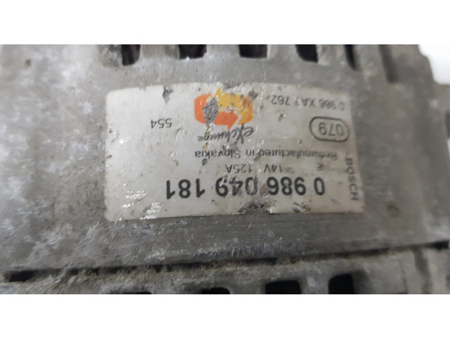 Генератор 0986049181   Ford Transit -  Tourneo Connect 1.8     