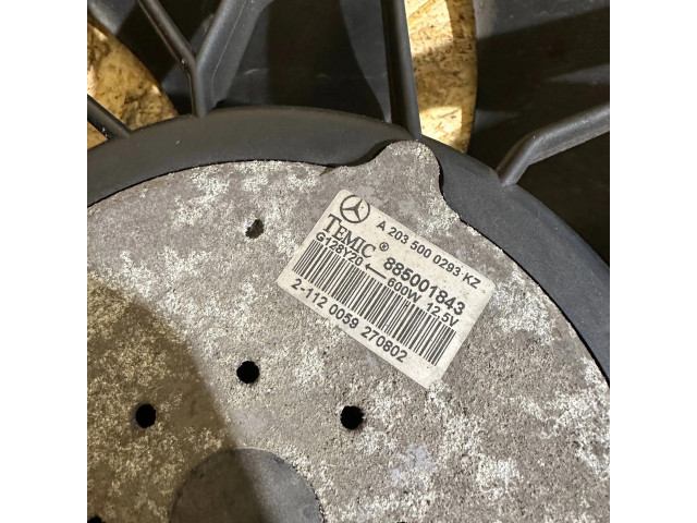 Вентилятор радиатора     A2035000293, 885001966    Mercedes-Benz C W203 0.0