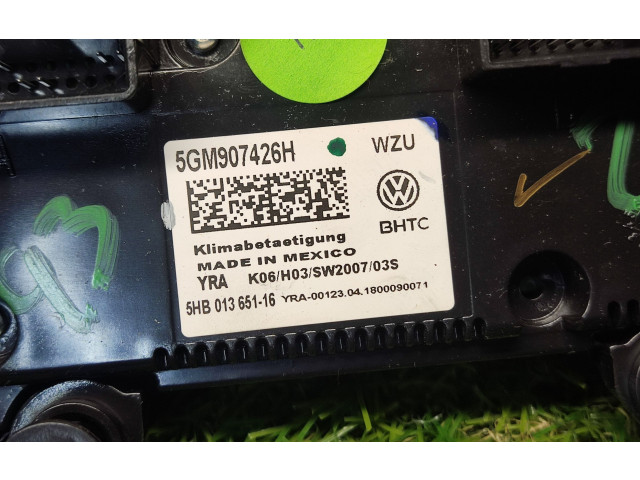 Блок управления климат-контролем 5GM907426H, 5HB01365116 Volkswagen Jetta USA