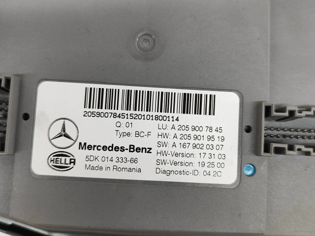 Блок комфорта A2059007845, A2059019519 Mercedes-Benz GLC X253 C253