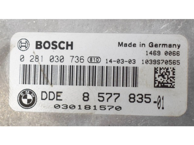 Řídící jednotka 0281030736, 8577835 BMW 7 F01 F02 F03 F04 2014