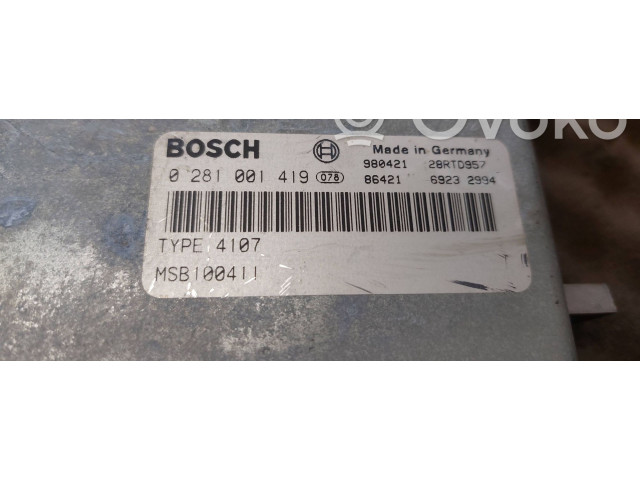Блок управления двигателя MSB100411, 0281001419 Rover 620