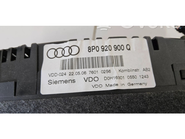 Панель приборов 8P0920900Q, 05501243 Audi A3 S3 A3 Sportback 8P