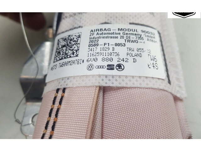 Подушка безопасности в сиденье 6V0880242D, 6V0880242D Skoda Fabia Mk4 (6VA)