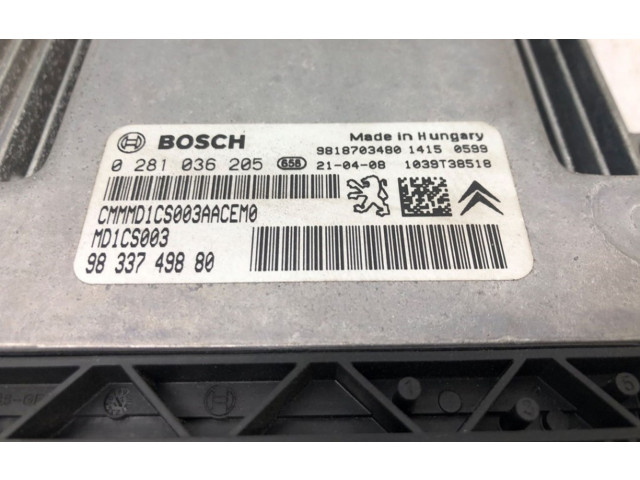 Řídící jednotka 0281036205, 1681050580 Citroen Berlingo 2021