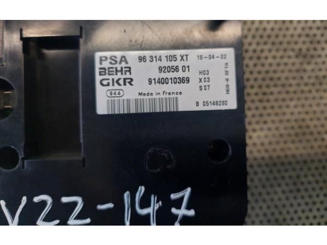 Блок управления климат-контролем 96314105XT, 9140010369 Citroen Xsara Picasso