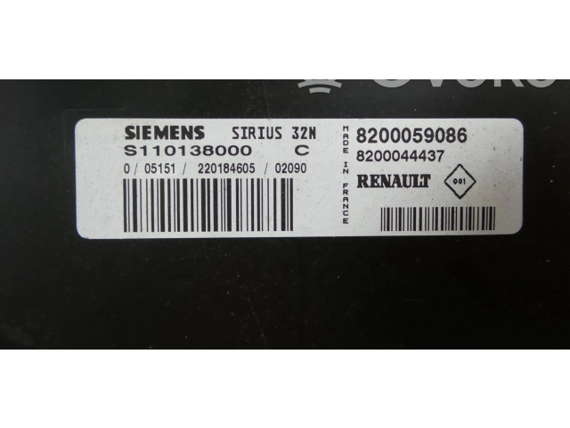 Блок управления двигателя 8200059086, 8200044437 Renault Twingo I