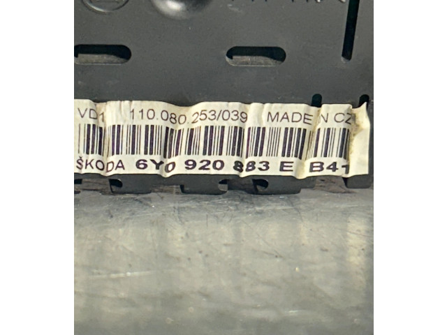 Панель приборов 6Y0920883E, 110080253 Skoda Fabia Mk1 (6Y)