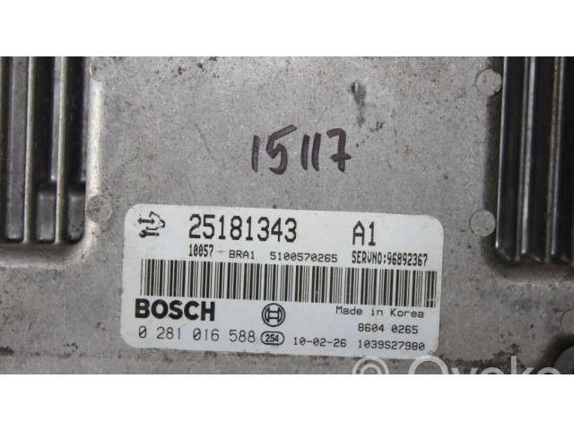 Řídící jednotka 25181343, 0281016588 Chevrolet Captiva 2008