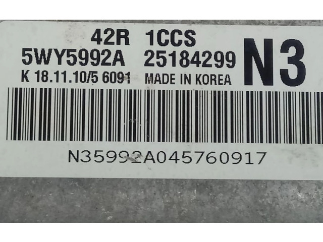 Блок управления двигателем Блок управления 25184299   Chevrolet Astra