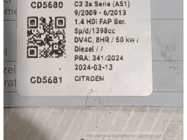 Генератор 9678048880   Citroen C8      