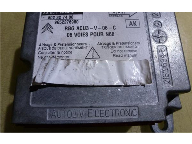 Блок подушек безопасности 602327400, 9652276980 Citroen Xsara Picasso