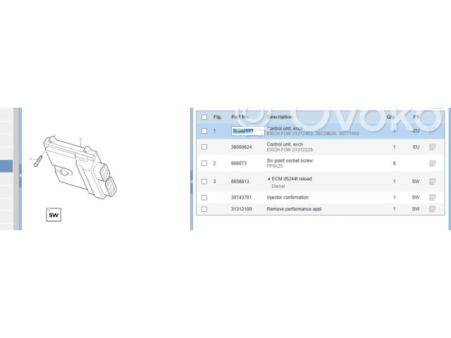 Блок управления двигателя     0281011441, 30646978    Volvo XC90 