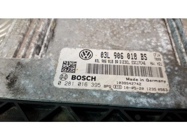 Блок управления двигателя 0281016395, 03L906018BS   Skoda Yeti (5L)