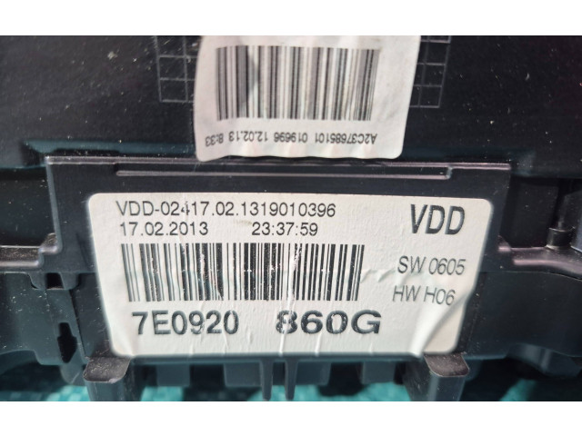 Geschwindigkeitsmesser Cockpit 7E0920860G Volkswagen Transporter - Caravelle T5