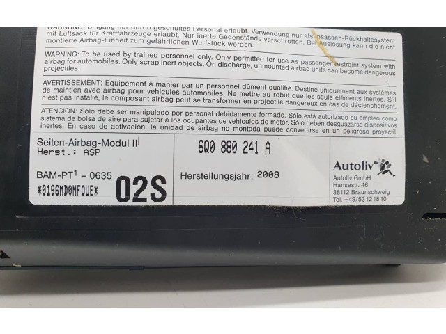 Подушка безопасности в сиденье 6Q0880241A Skoda Fabia Mk2 (5J)