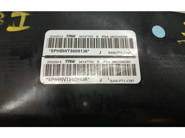 Подушка безопасности в сиденье 9802546280, 34147703 Peugeot 2008 I