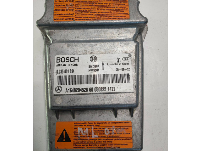 Блок подушек безопасности A1648204526, 0285001894   Mercedes-Benz ML W164