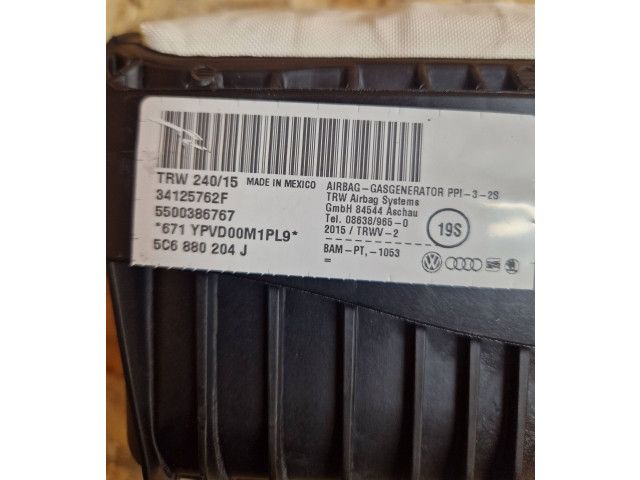 Подушка безопасности пассажира 5C6880204J, 34125762F Volkswagen Jetta VI
