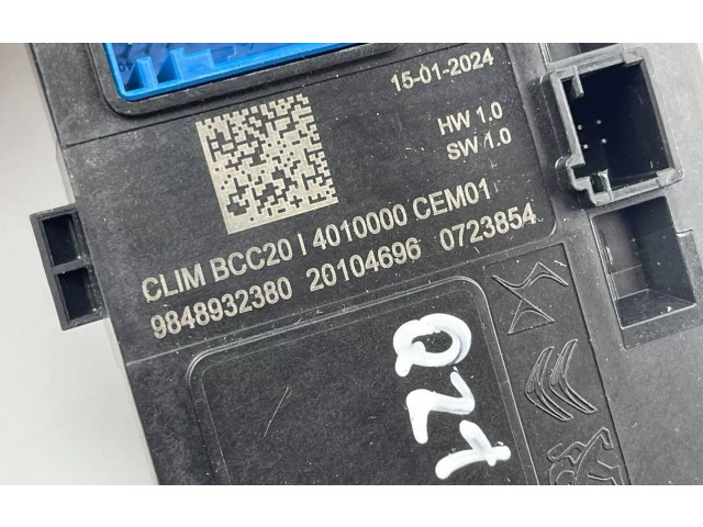 Модуль блока управления кондиционером 9848932380 Peugeot 2008 II