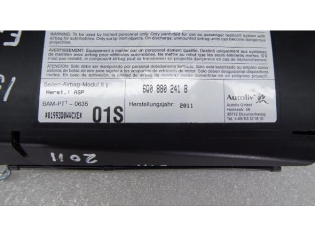 Подушка безопасности в сиденье 6Q0880241B Skoda Fabia Mk2 (5J)