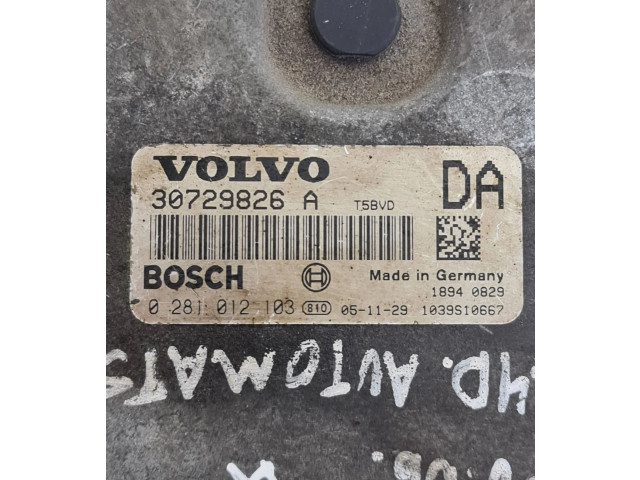 Блок управления двигателя 30729826A, 1039S10667 Volvo V70