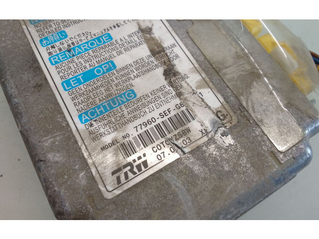 Блок подушек безопасности Honda Accord