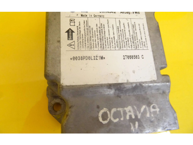 Блок подушек безопасности 1K0909605T Skoda Octavia Mk2 (1Z)