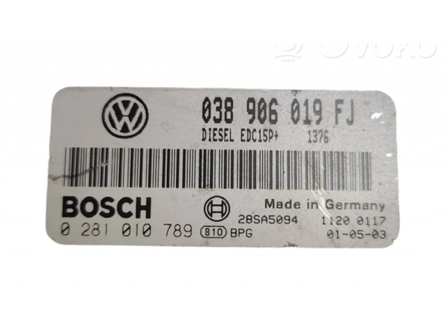 Блок управления двигателя 038906019FJ, 28SA5094 Skoda Octavia Mk1 (1U)