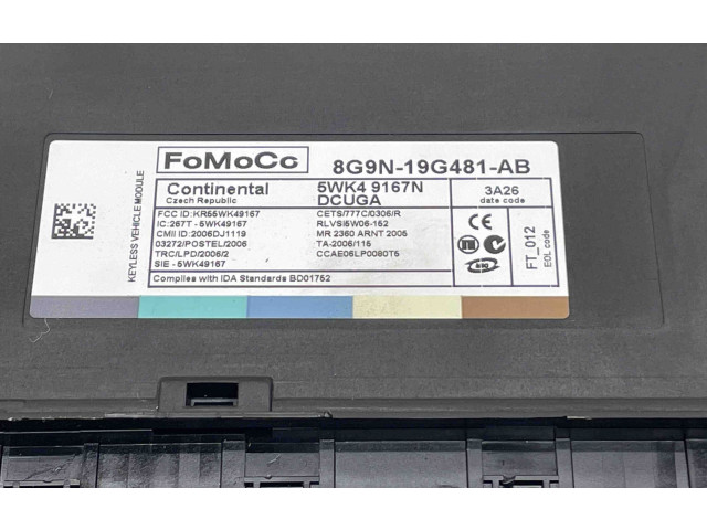 Блок управления 5WK49167N, 8G9N19G481AB Jaguar XK - XKR