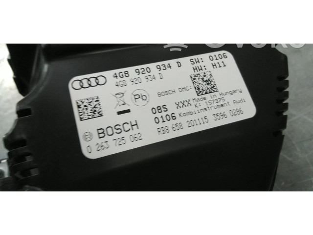 Přístrojová deska Audi A6 S6 C7 4G 2016 4G8920934D