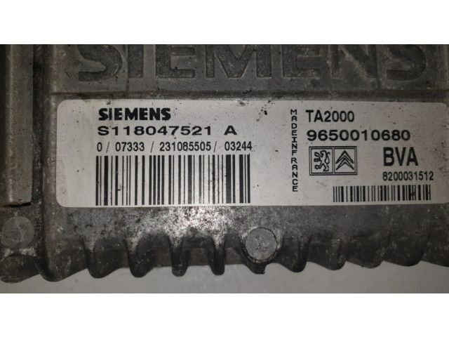 Řídící jednotka S118047521A Citroen C3 2004