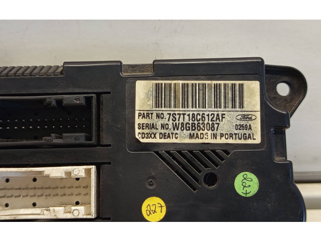 Блок управления климат-контролем 7S7T18C612AF, W8GB63087 Ford Galaxy