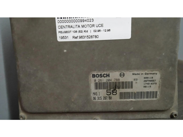 Řídící jednotka 9631528780, CENTRALITAMOTORUCE Peugeot 106