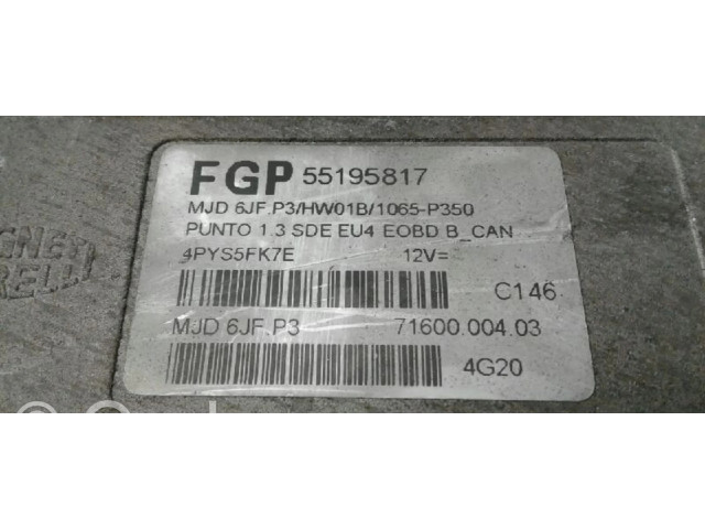 Řídící jednotka 0055195817   Fiat Punto Evo 2004