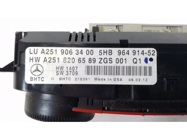 Модуль блока управления кондиционером A2519063400 Mercedes-Benz GL X164