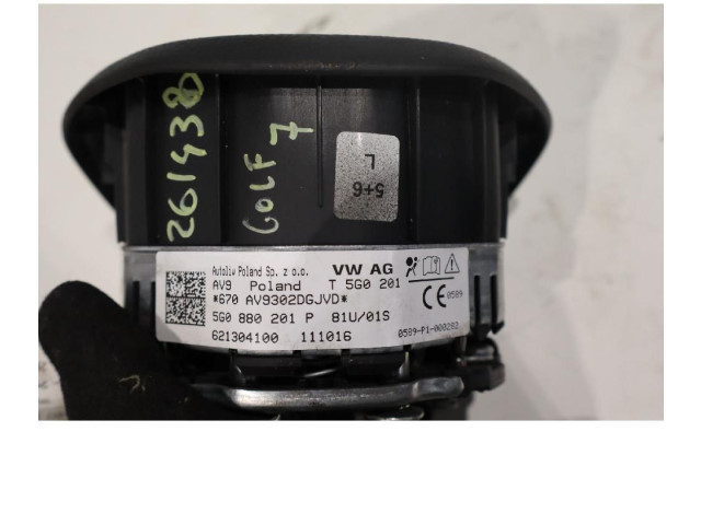 Подушка безопасности водителя 5G0880201J   Volkswagen Golf VII